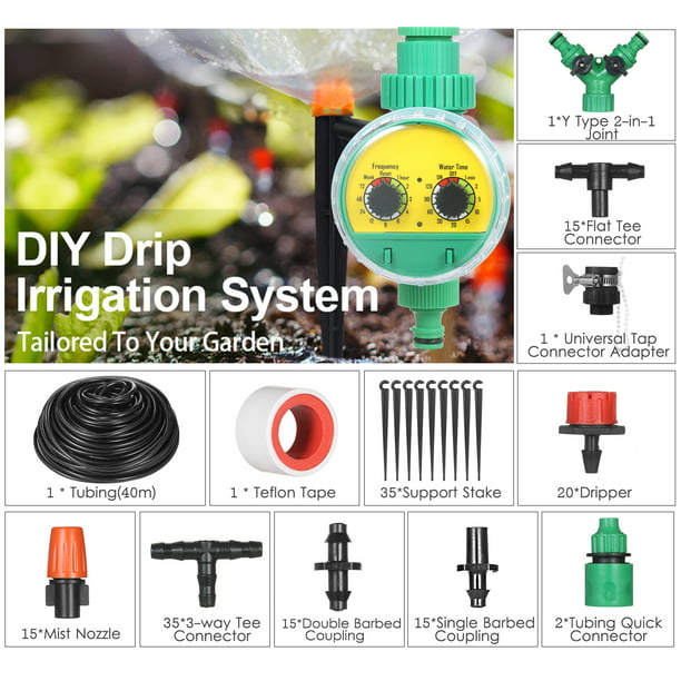 DIY Plant Self Watering Dripper Garden Hose 3V Micro Drip Irrigation System Kit